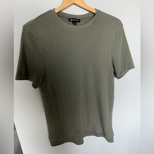 Medium olive international concepts textured ribbed t shirt